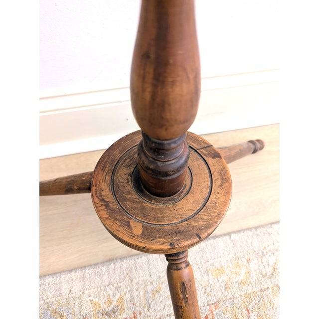Vintage Handmade Wood Bridge Floor Lamp For Sale - Image 10 of 12