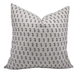 Fabdivine Indian Block Print Cushion Cover 18x18 Inch Pure Linen- Trimab