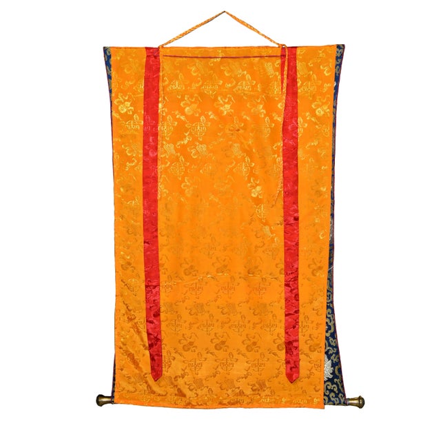 Hand-Painted Tibetan Thangka Celebration Textile For Sale - Image 12 of 13