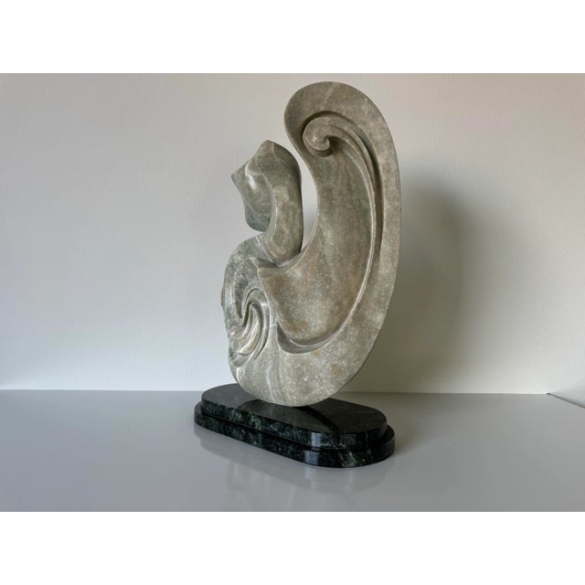 1980s Vintage R. D. Applebaum Abstract Free- Form Hand-Carved Marble Sculpture/ Sold For Sale - Image 5 of 12