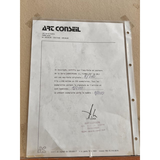 Salvador Dali, Henry V from Much Ado About Shakespeare, 1970, Print For Sale - Image 4 of 10