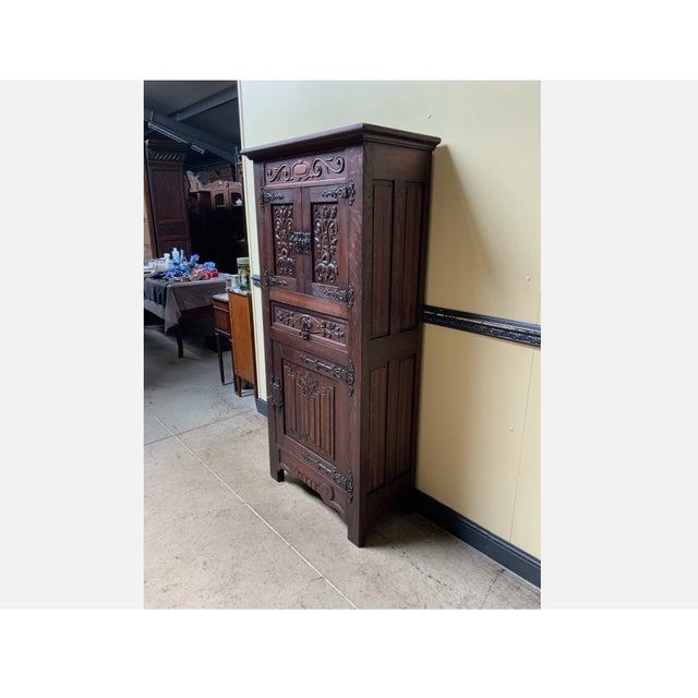 Antique Chinese Cabinet in Oak, 1880 For Sale - Image 6 of 10