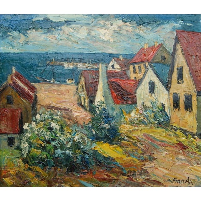 Gudhjem Expressionist Landscape Painting by Finn Andersen ...