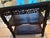 Antique Chinese Black Lacquer & Mother-of-Pearl Marble Top Tiered Table Late 19th Century | Qing Dynasty Influence For Sale - Image 9 of 12