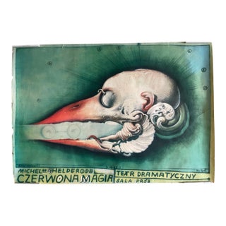 Franciszek a.b. Bilberstein-Starowieyski (1930-2009) ,Very Rare, Orginal Poster, 1971 Designed by -Starowieyski, Czerwona Magia For Sale