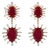 Catherine Earrings (Red) (Clip On) For Sale
