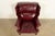 1980s Hancock & Moore Chippendale Wingback Leather Lounge Chair For Sale - Image 5 of 15