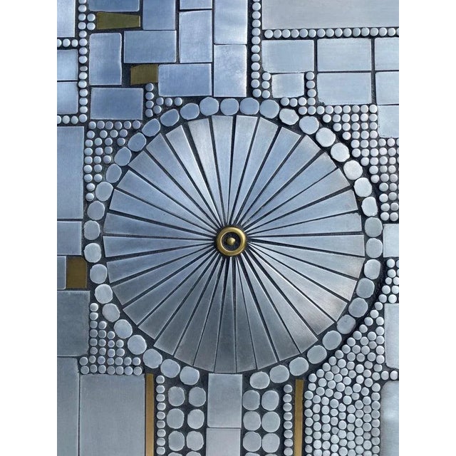 1960s Mosaic Aluminum Wall Sculpture by Raf Verjans For Sale In Los Angeles - Image 6 of 13