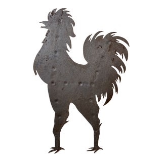 French Iron Rooster Trade Sign For Sale
