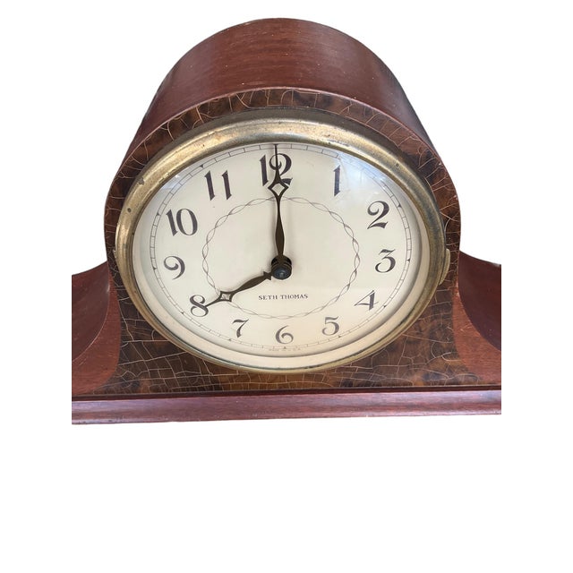 1940s Seth Thomas MidCentury Modern Mantle Electric Table Clock
