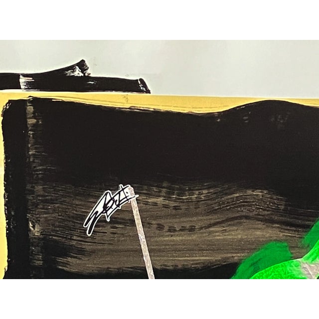 Black 1984 Joe Zucker Abstract Lithograph With Collage- Ponce De Leon's Flagship For Sale - Image 8 of 11