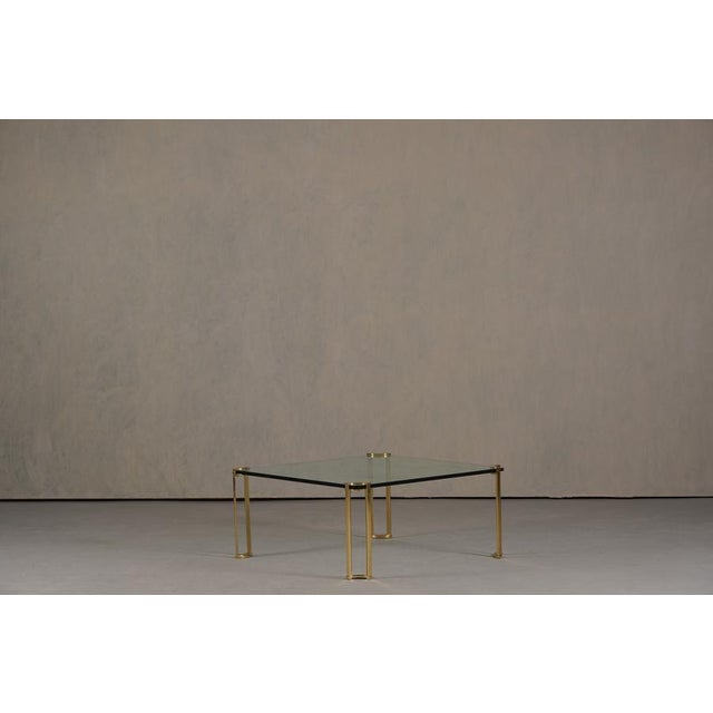 Goldenrod Large Vintage Bronze and Glass Coffee Table by Peter Ghyczy, Germany, 1970s For Sale - Image 8 of 8