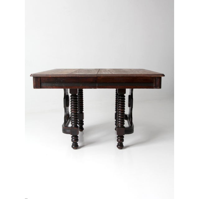 Antique Jacobean Revival Barley Twist Square Table For Sale - Image 16 of 18