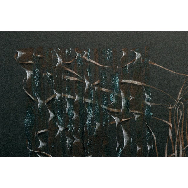 Highly detailed drawing by Patricia Pearce (American, b. 1948). Many of the ribbons in this piece are slightly metallic in...