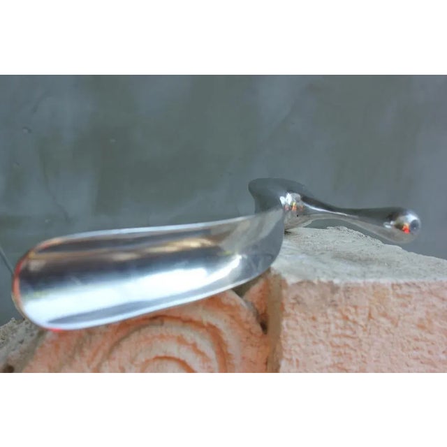 Silver Manolo Blahnik Shoe Horn in Cast Aluminum, 2000s For Sale - Image 8 of 11