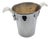 1940s Art Deco Chromed Aluminum Ice Bucket W/ Lucite Clear Feather Handles For Sale