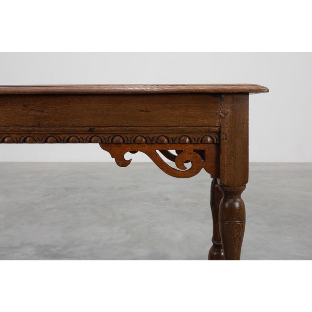 Antique Jacobean Carved Oak Bench, 1600s For Sale - Image 4 of 13