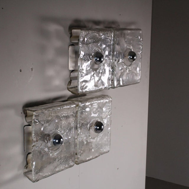 Glass Wall Lighs t by Carlo Nason Kalmar Franken, 1960s, Set of 2, in Very Good conditions. Designed 1960 to 1969 I have...