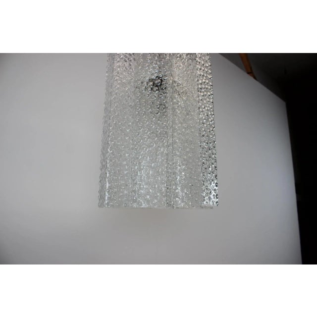1970s Mid-Century Glass Chandelier from Kamenicky Senov, 1970s For Sale - Image 5 of 11