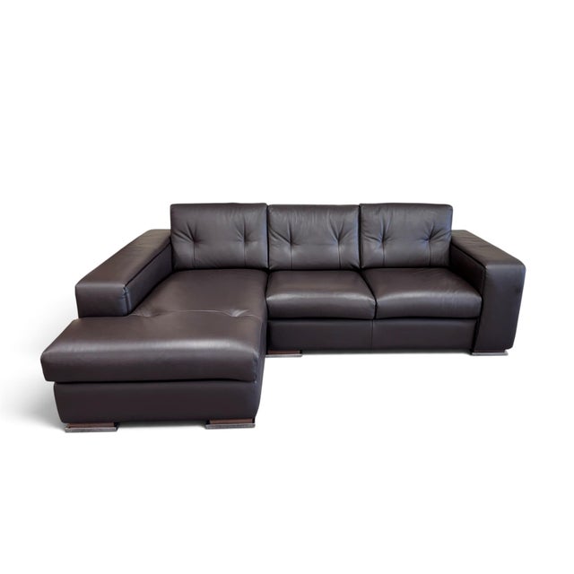 Early 21st Century Gamma Arredamenti Italian Leather Sectional For Sale - Image 5 of 13