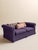 Art Deco The Vintage Deep Plum Linen Down-Filled Loveseat For Sale - Image 3 of 10