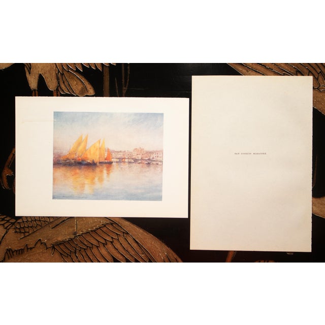 1910s 1912 Mortimer Menpes "San Giorgio Maggiore", Original Full-Color Print of Venice For Sale - Image 5 of 6