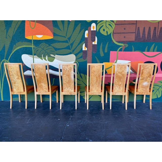 1977 Thomasville Burlwood Dining Set For Sale In Tampa - Image 6 of 13