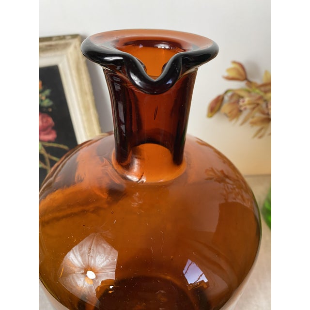 1970s Large Amber Glass Apothecary Bottle, 1970s For Sale - Image 5 of 9