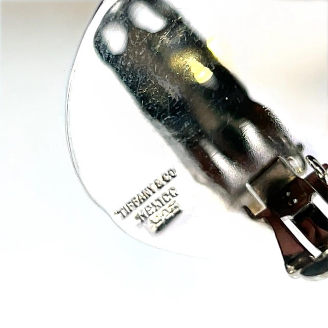 1990s Tiffany & Co Estate XL Puffed Clip-on Earrings Sterling Silver, 2 pieces For Sale - Image 11 of 12