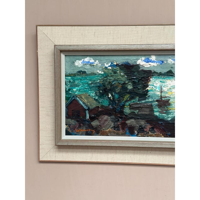 Bertil Wahlberg, Coastal Village, 1950s, Oil on Canvas, Framed For Sale - Image 4 of 18