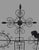 Black Mid 20th Century Primitive Country Folk Art Twisted Metal Directional Weathervane with Figural Chicken For Sale - Image 8 of 12