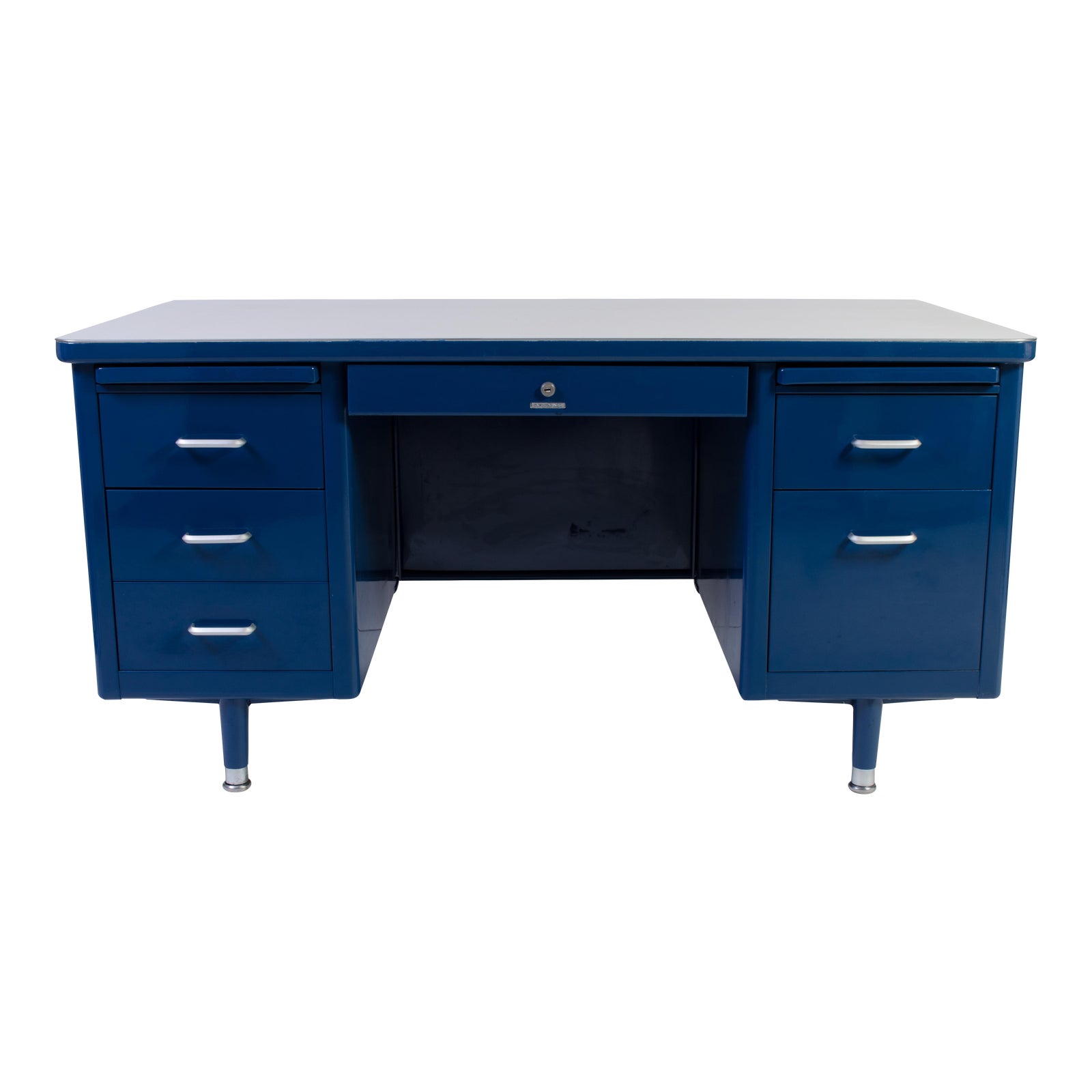 Marine Blue Steelcase Tanker Desk Chairish