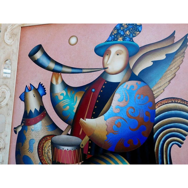 Anton Arkhipov Revelry Hand Signed Original Paining Custom Framed by Artist For Sale - Image 4 of 9