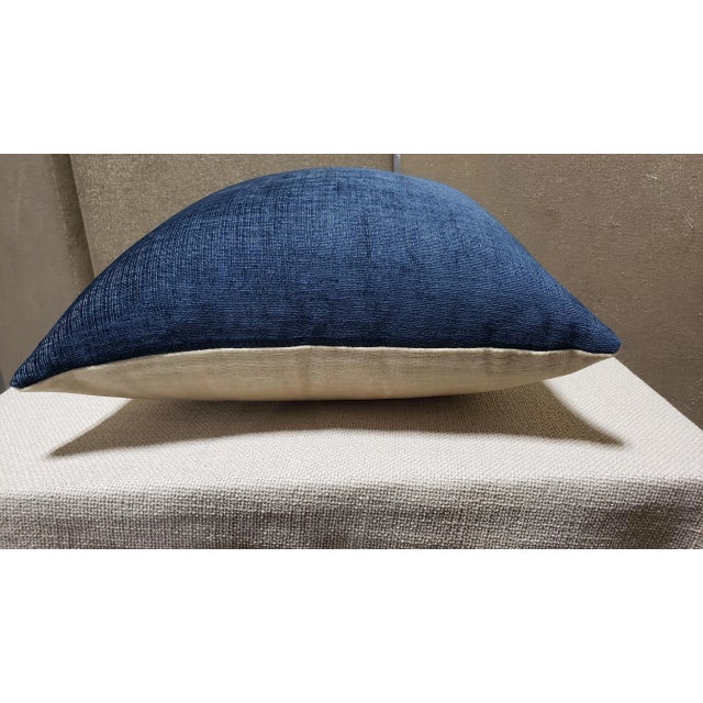 Lee jofa front fabric. Ivory velvet from perennials. Size: 18 x 18 Hidden zipper Pillow cover only. Dry clean only. Fabric...