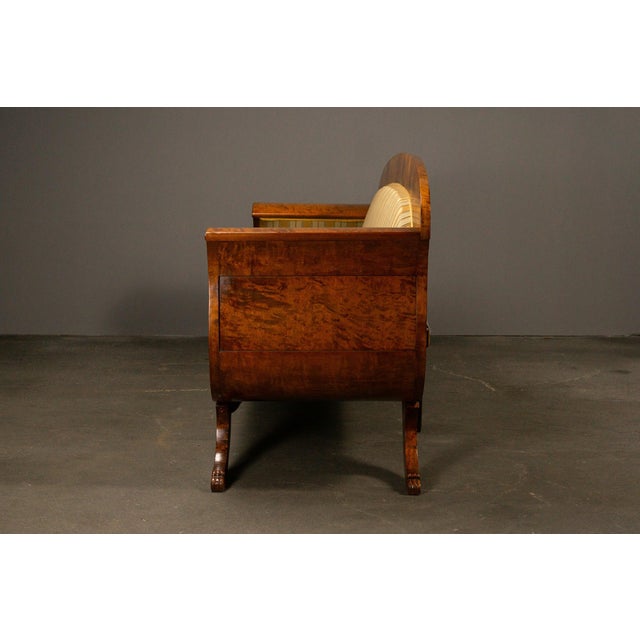 Biedermeier Style Sofa in Birch For Sale - Image 6 of 18