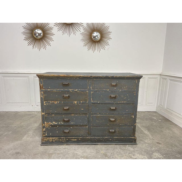 Vintage Workshop Chest of Drawers, 1930s For Sale - Image 10 of 10
