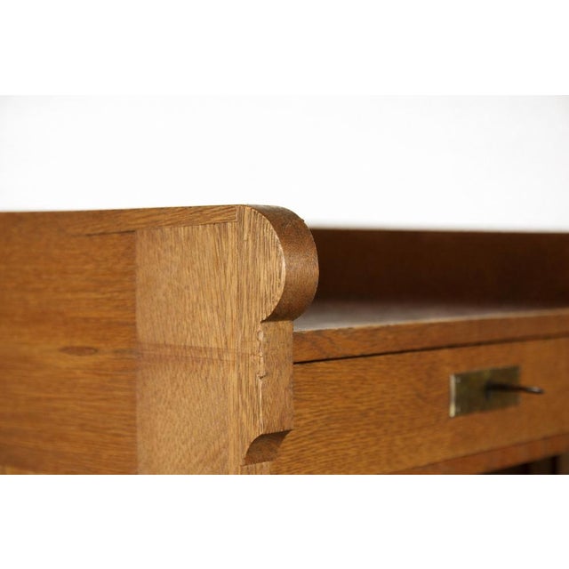 Vintage English Industrial Oak Filing Cabinet with Drawers, 1920s For Sale - Image 10 of 18