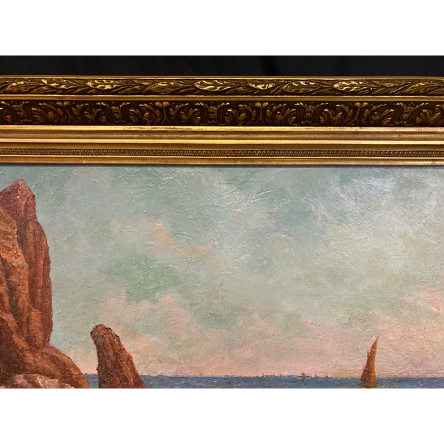1960s Mediterranean Seascape, 1960s, Oil on Canvas, Framed For Sale - Image 5 of 13