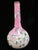 Victorian Victorian Harrach Enameled Flower Opaline Pink Cased Glass 17" Bohemian Vase For Sale - Image 3 of 11