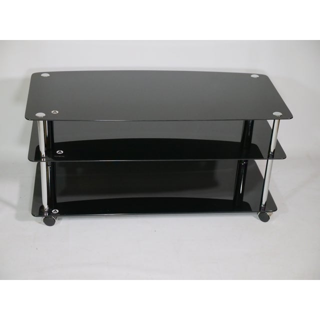 1980s Glass Roll Phono Chest of Drawers, 1980s For Sale - Image 5 of 11