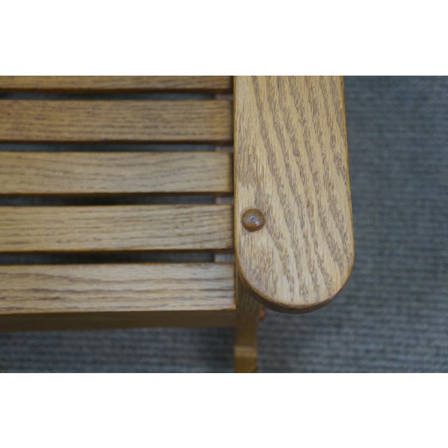 Vintage Mission Oak Child Doll Dollhouse Size Rocking Chair Rocker 23" For Sale - Image 13 of 13