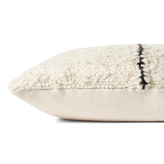 Loloi Rugs Amber Lewis x Loloi Ivory / Black 22'' x 22'' Cover with Poly Pillow For Sale - Image 4 of 4