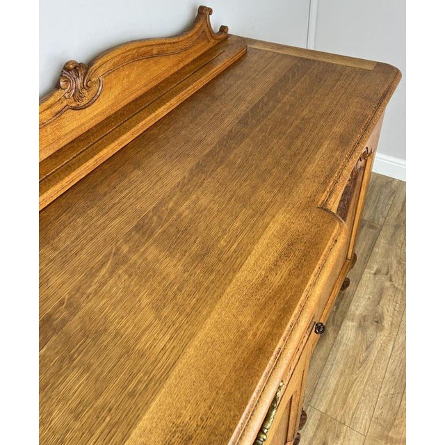 Vintage French Louis Style Oak Sideboard For Sale - Image 13 of 16