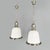 Mid-Century Modern Mid-Century Modern Italian Opaline Glass and Metal Pendants, 1960s, Set of 2 For Sale - Image 3 of 15