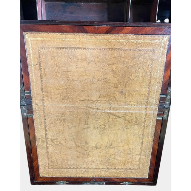 Antique Victorian Early 19th C Brass Bound Mahogany Lap Desk Writing Box For Sale - Image 14 of 15