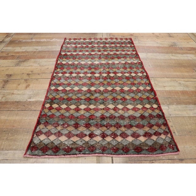 Red Vintage Turkish Sivas Rug, 03'01 X 05'00 For Sale - Image 8 of 10