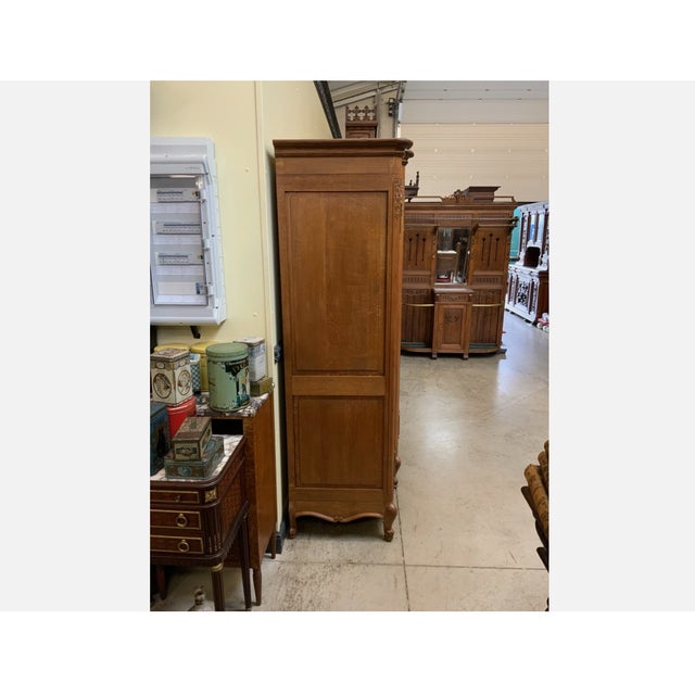 Antique Wardrobe in Oak, 1955 For Sale - Image 4 of 10