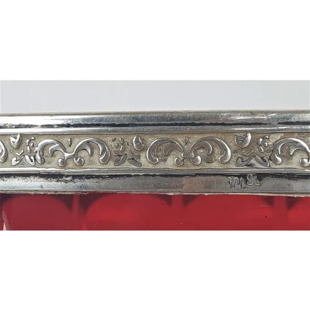 Crystal Cut Ruby with Silver Frame For Sale - Image 13 of 15