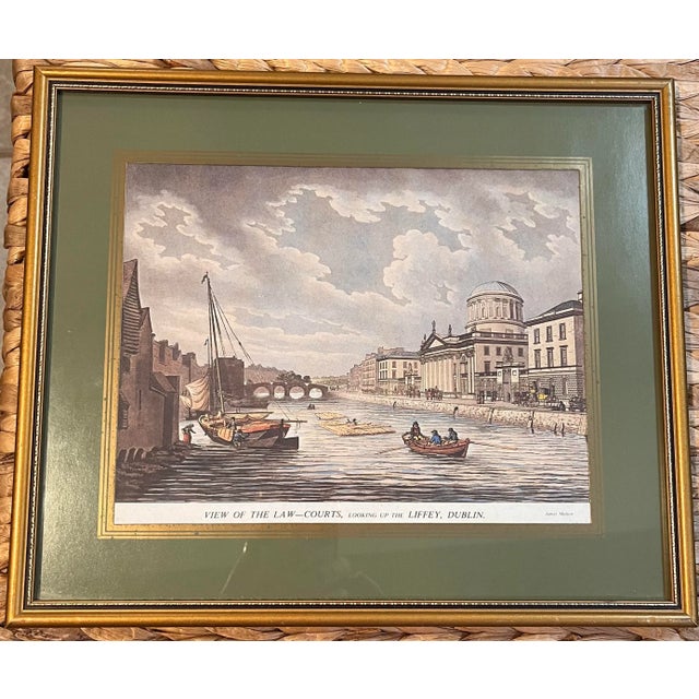 Mid-Century Architectural Engraving Reproduction Prints by James Malton of Parliament House and the For Sale - Image 9 of 12