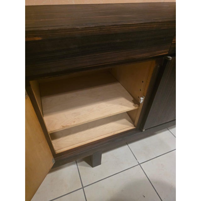 Brown Large Veneered Sideboard, 1980s For Sale - Image 8 of 12